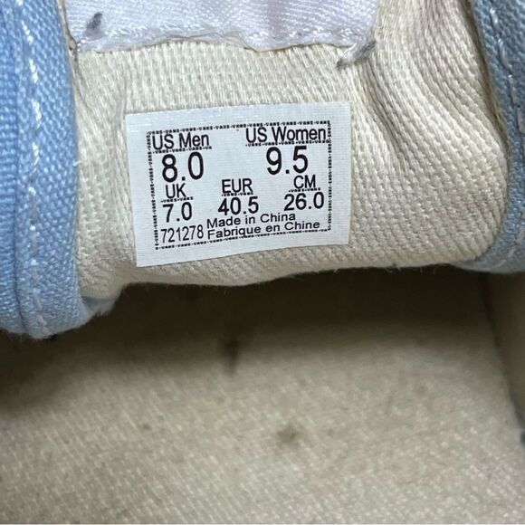 Vans Ultracush Light Blue Unicorn rainbow Shoes Style 95 Model 721278 M8 W9.5 - Picture 5 of 6